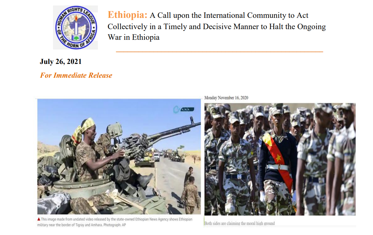 Ethiopia: A Call Upon The International Community To Act Collectively 